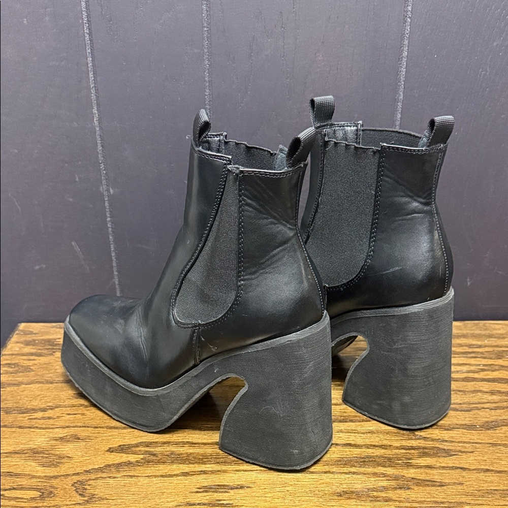 Nasty Gal Black Chunky Heeled Boots